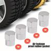 40 Pcs Tire Valve Cap with O Rubber Ring Plastic Chrome Dust Proof Covers Universal Cars Bicycle Trucks Motorcycles Accessories Valve Stems 1