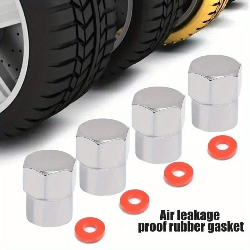 40 Pcs Tire Valve Cap with O Rubber Ring Plastic Chrome Dust Proof Covers Universal Cars Bicycle Trucks Motorcycles Accessories Valve Stems 1