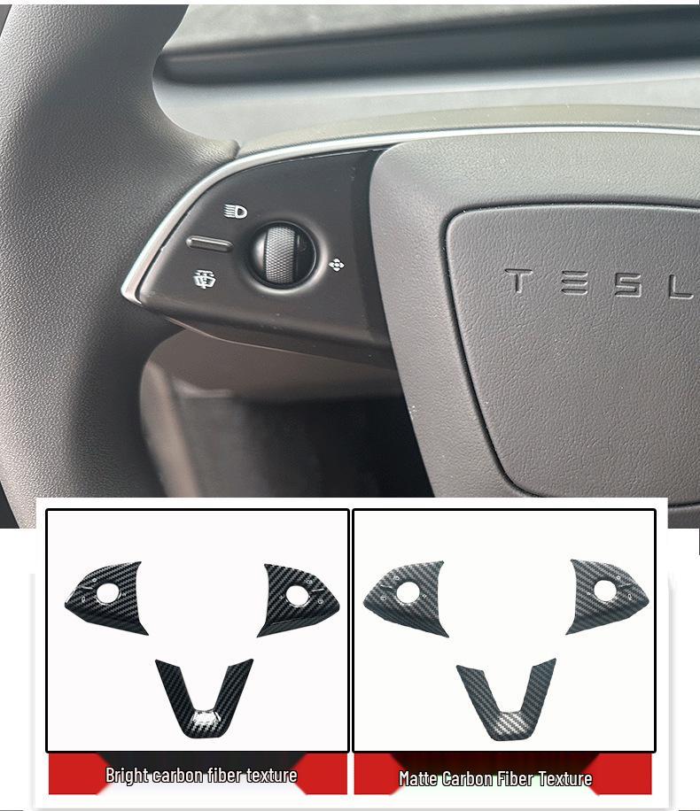 Защитные наклейки для кнопок руля Tesla Model Y/3/YL - Улучшение интерьера
