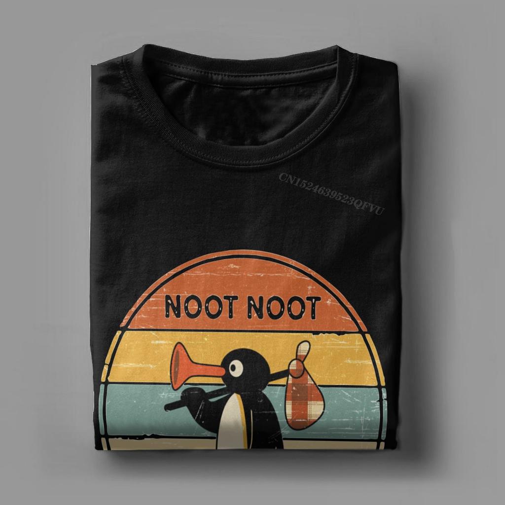 Мужская женская футболка Noot Noot Pingu Penguin Meme Gift Funny Premium Cotton Tee Shirt Harajuku Tshirt Crewneck Clothing Printing