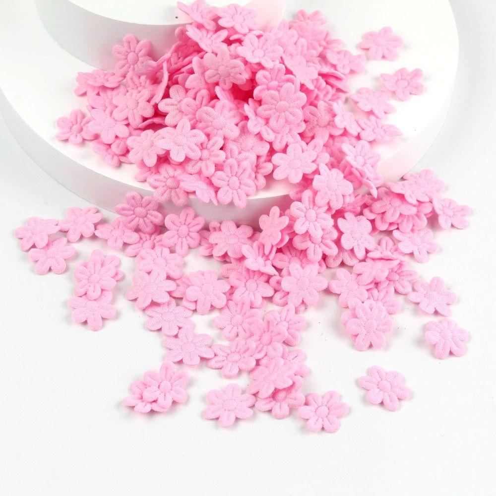 100 шт. 2 см наклейки для бижутерии из ткани пятилепестковые цветочные шпильки аксессуары