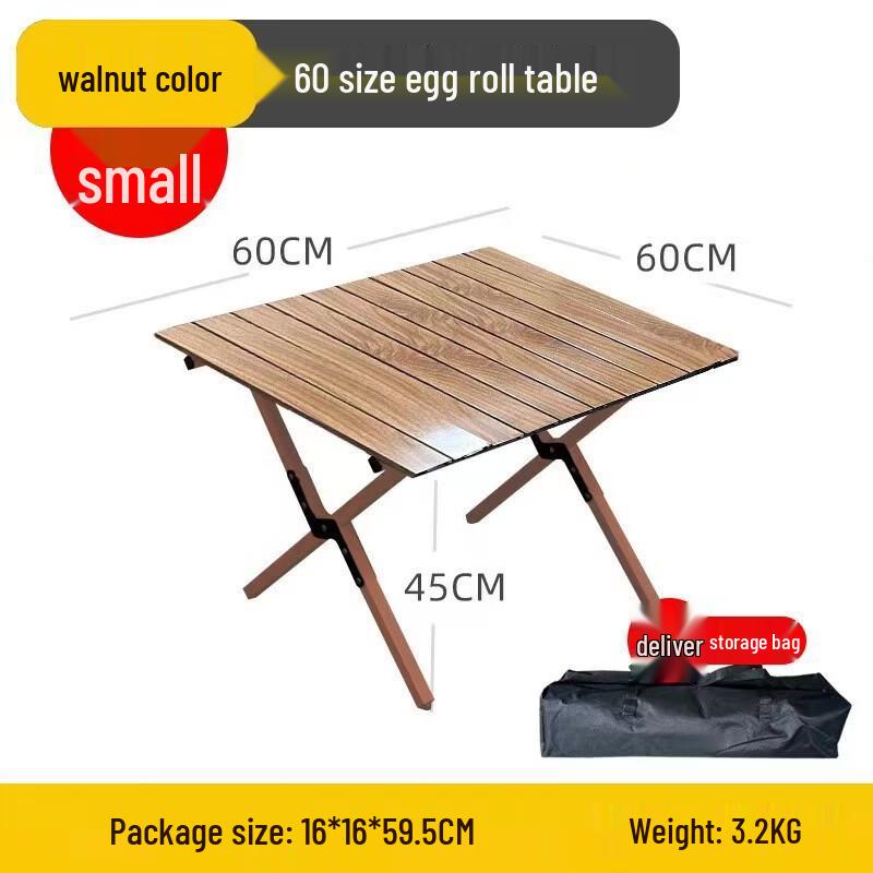 UOSUUOSU Foldable Carbon Steel Camping Roll-Up Table