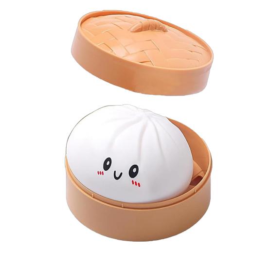 Игрушка-паровая булочка для снятия стресса с имитацией пароварки, мягкая сенсорная игрушка-булочка из ТПЭ, китайская булочка-фиджет