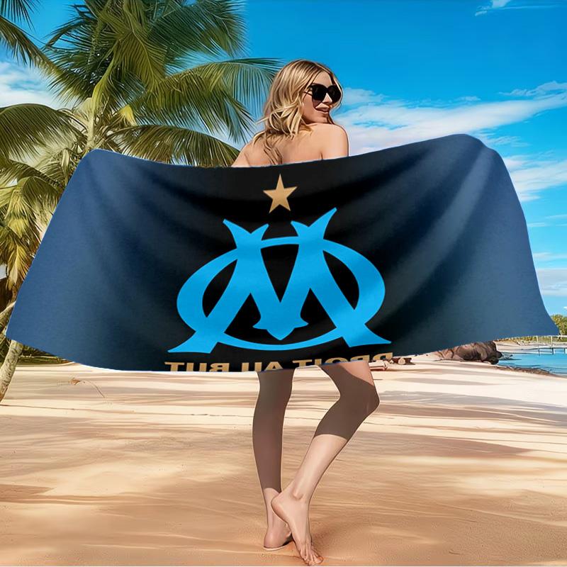 1PC Golden Marseille Emblem Beach Towel, Microfiber Beach Towel, Perfect For Pool, Beach, Travel, Home Decor Beach Party Fan gifts