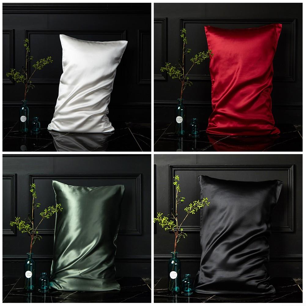 100% шелковая наволочка, однотонная стандартная спальня
