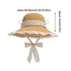 Breathable Straw Sun Hat Cute Strap Beach Sun Cap New Sunscreen Cap  for Women Female