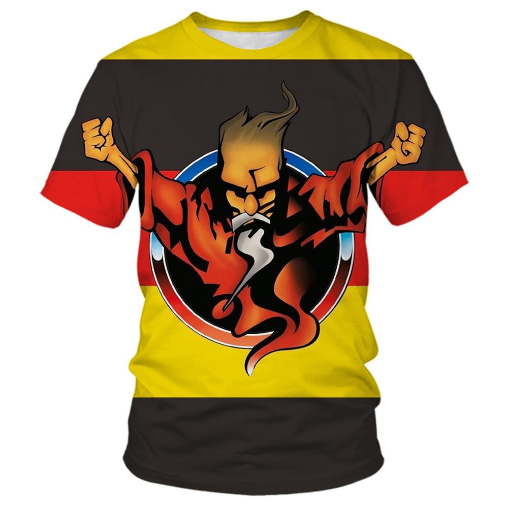 Летний модный тренд Мужская футболка с 3D-принтом, с принтом, персонализированная, с крутыми узорами, повседневная, удобная, с коротким рукавом