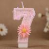 Creative Pink Sunflower Number Birthday Candle Cake Decoration 0-9 Number Candle