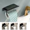 Punch Free Toilet Paper Holder Space Aluminum Phone Storage Rack Tissue Roll Holder  Kitchen