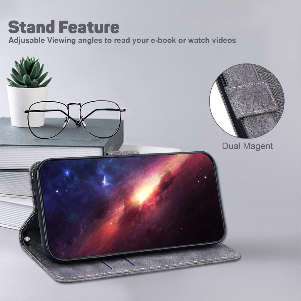 Винтажный тисненый геометрический узор, линия искусства, кожаный чехол-кошелек для телефона, подставка для книг для Infinix Tecno Nokia Sony 10 LG, ретро-карта, магнитная откидная сумка