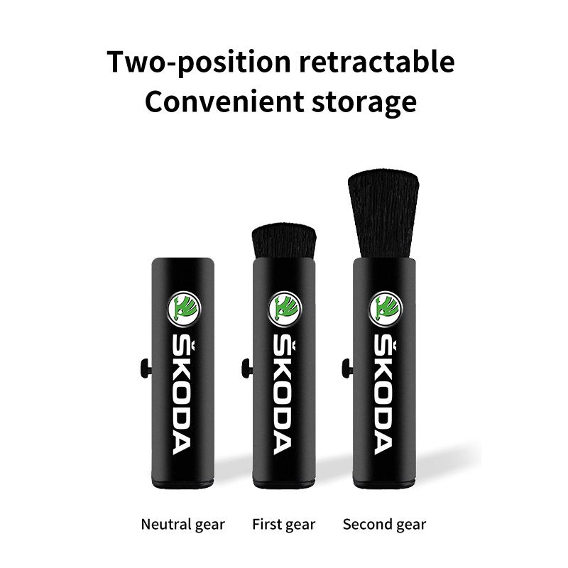 WJAS5 Car Retractable Cleaning Brush Air Conditioner Computer Cleaning Brush For Skoda Rapid Octavia Derivative Enyaq-iV VisionS Yeti