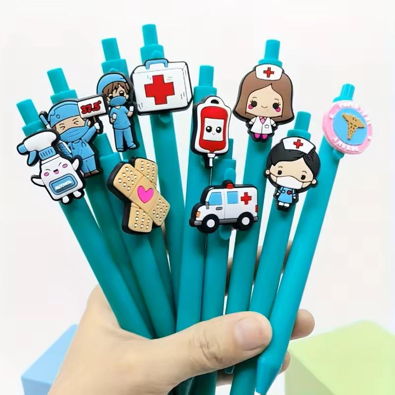 6Pcs Nurse Doctor Writing Gel Pens Medical Record Pens Nurses Day Gift Randomized Style Great for NursesMakeup