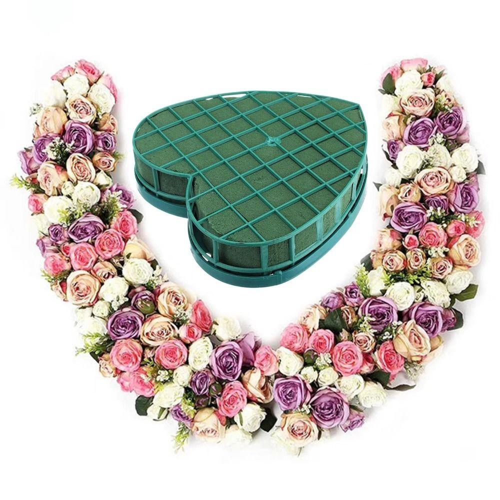 With Suction Cup Floral Bricks Heart Shaped Flower Mud Florist Sponge Vehicle Decoration