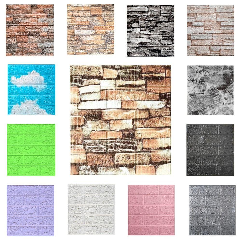 Водонепроницаемые 3D наклейки на стену под кирпич, самоклеящиеся, ретро, декоративные, сделай сам, маслостойкие, самоклеящиеся обои-панели