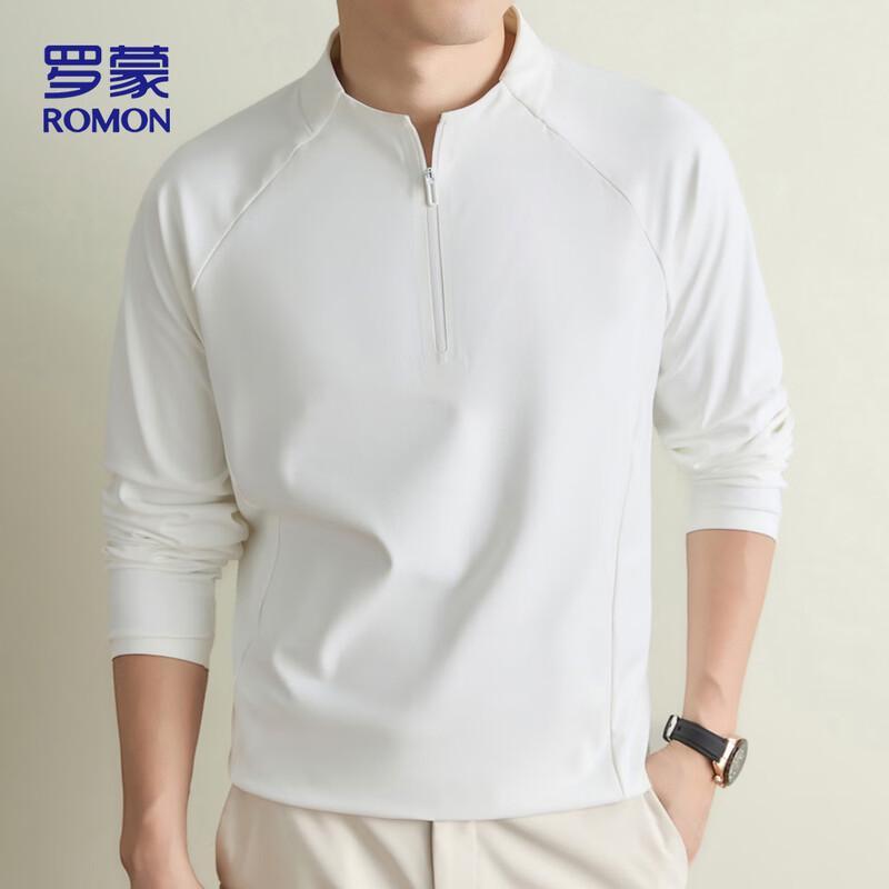 Romon Men's Fall Half-Zip Long-Sleeve Top