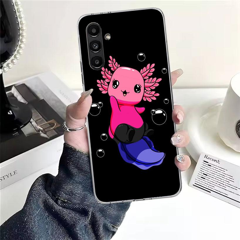 Милый Аксолотль Кавайный Чехол Для Телефона Для Samsung Galaxy A13 A14 A15 A16 A17 A53 A54 A55 A56 A57 A33 A34 A35 A36 A37 A23 A24 A25 A26 Ga