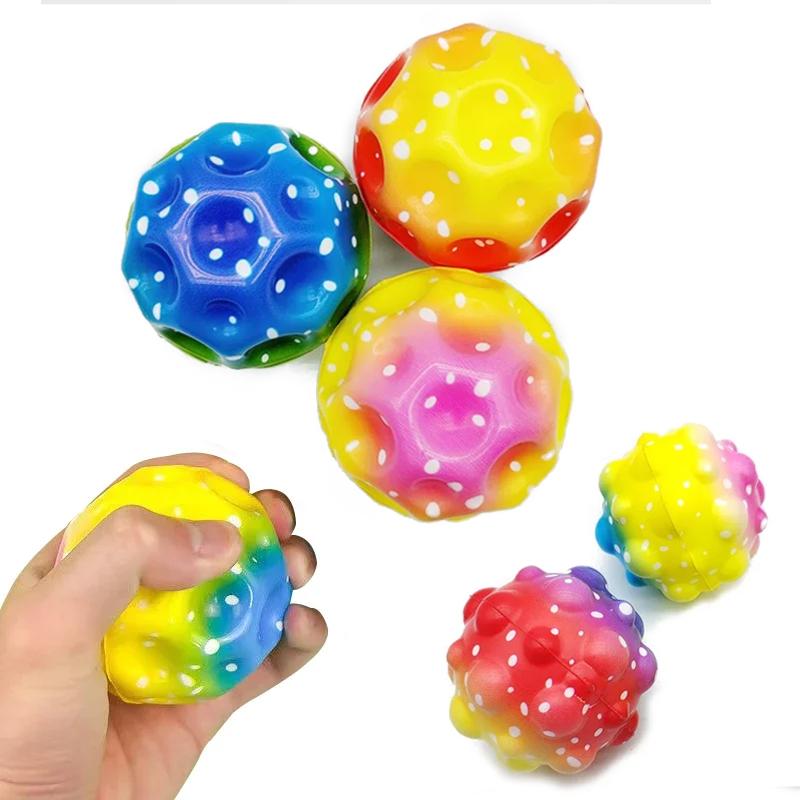 Useful Hole Ball Soft Anti Gravity Rubber Bounce Ball 66mm Extreme High Bouncing Balls Outdoor Games Sport Toys Anti Stress Ball