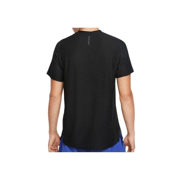 Nike Спортивная повседневная дышащая футболка с круглым вырезом и коротким рукавом, мужские топы, черные CU4990-010