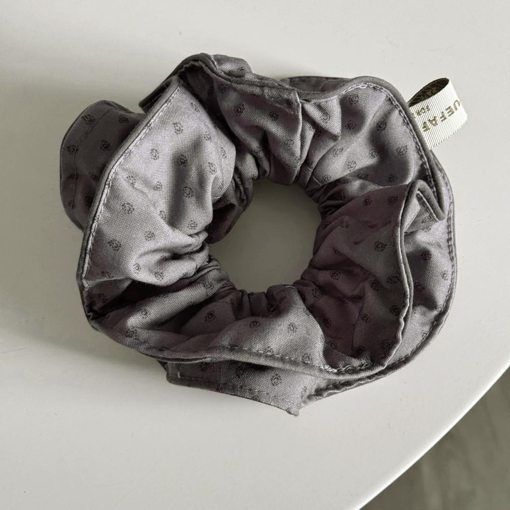Retro Style Simple Wrapped Double Deck Striped Wooden Ear Edge Elastic Hair Rope Lazy High-End Ball Hair Band  Scrunchie
