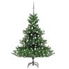 Day and Night - Day and Night Nordmann Fir Christmas Tree with LEDs and Green Balls 150 Cm