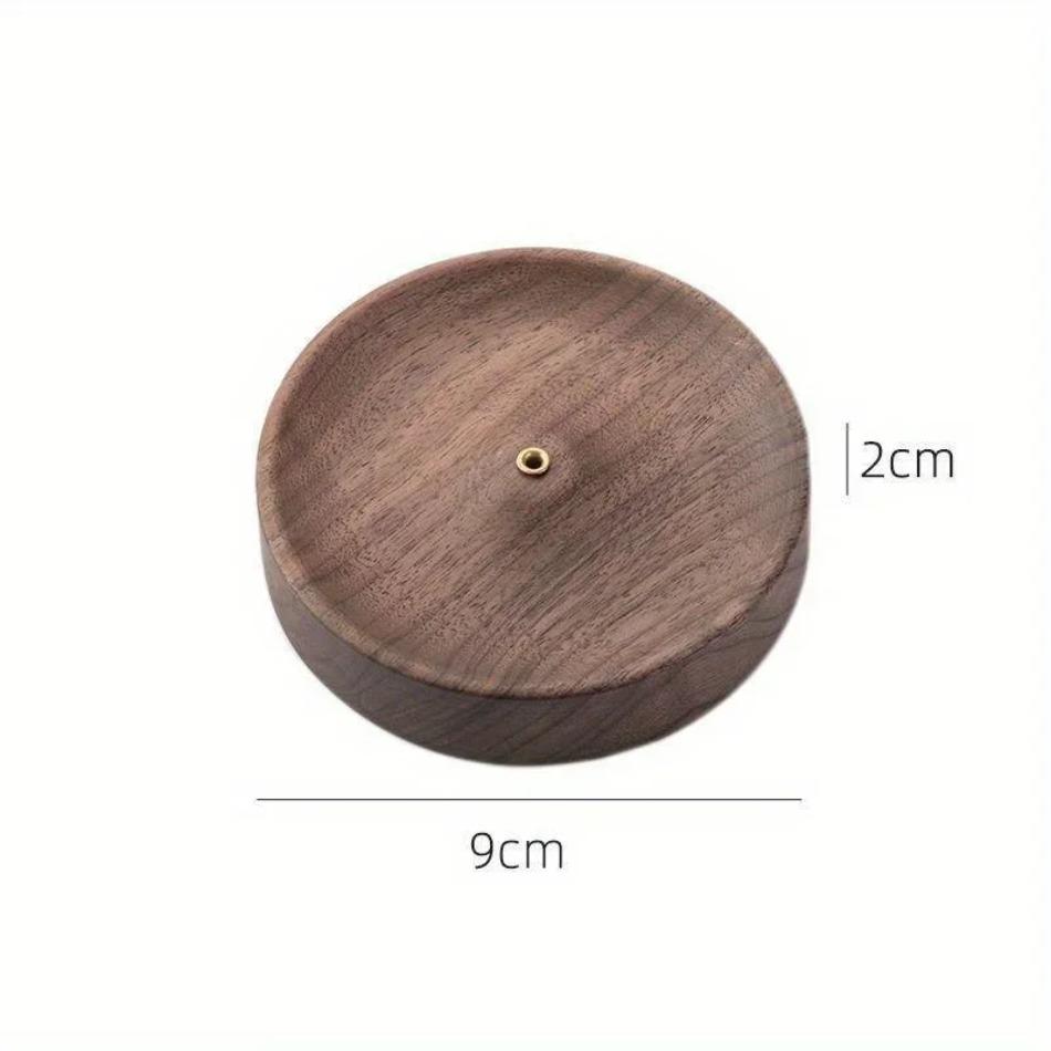 1Pcs Custom Natural Wood Arabic Incense Base Stick Holder Burner Ash Catcher Palo Santo Stand Gift for Home Decor Zen Meditation