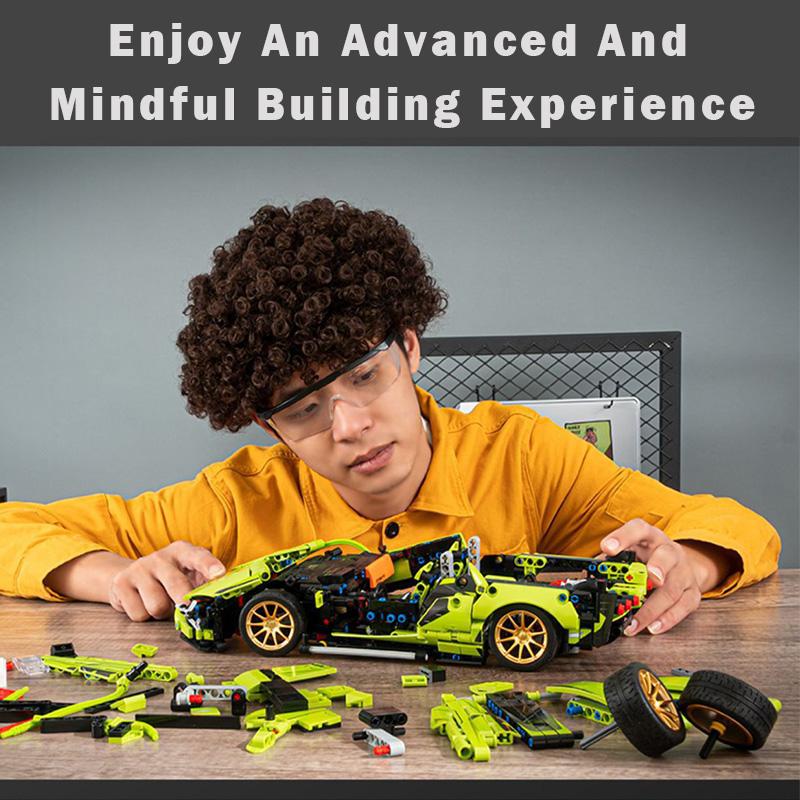 Строительные блоки, городской механический скоростной автомобиль, суперкар, 1/14, Lamborghini, кирпичи, игрушки, подарок для детей и взрослых
