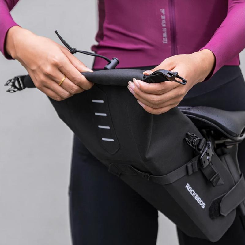 3L Adjustable Bicycle Saddle Bag - Black