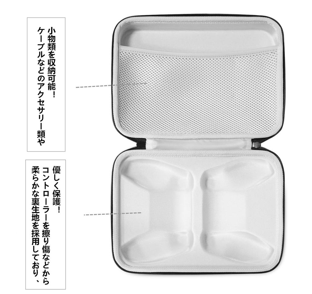 SHEAWA PS5 Controller Case Storage Bag Can Hold 2 Pieces Shockproof EVA Hard Case Can Store PlayStation 5 Controller and Accessories