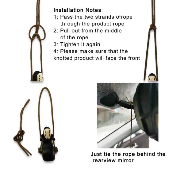 Anime Spirited Away Swinging No Face Man Car Decorative Pendant Home Ornament