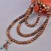 Meditation Wood Tibetan Rosary Beads 108 Turquoise Bracelet Wenge Buddhist