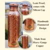 Pure Copper Hammered Finish Bottle, Stoarage & Drinkware, Health Benefits, Volume-1000ML, Pack of 1