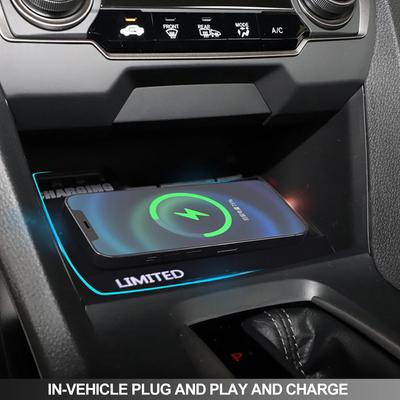 Автомобильное беспроводное зарядное устройство для Honda Civic X 10-го 11-го поколения 2016-2023 Аксессуары Держатель для быстрой зарядки мобильного телефона 15 Вт Зарядная плата
