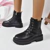 Fashion Women's Shoes 2024 High Quality Side Zip Women's Boots Winter Round Toe Plush Fleece for Warmth Solid Short Barrel Fashion Boots
