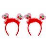 Alode Red Heart Festival Props Party Headband, 08 Cherry Heart, 2 Pieces