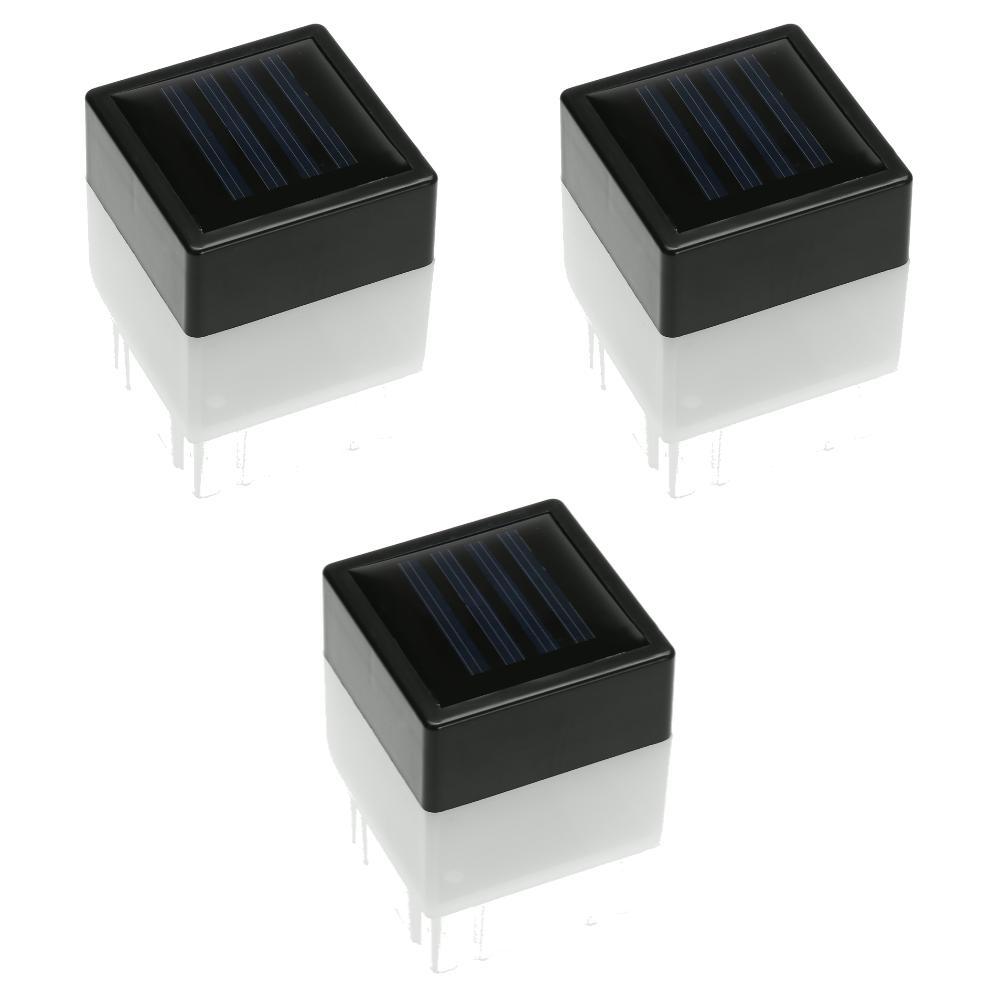 LED Solar Column Head Light Solar Powered Pillar Lamp Outdoor Fence Gate Post Lamp for Courtyard Landscape Garden Adornment