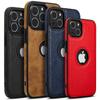 For IPhone 13 12 11 Pro Max 12 13 Mini XR XS X 8 7 6S Plus SE 2020 Case Slim PU Leather Logo Hole Soft Silicone Shockproof Back Cover
