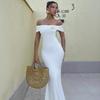 2025 Fall Women's One-Shoulder Backless Lace-Up Slimming Tube Dress