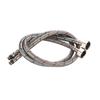 G1/2 60cm 1 Pair Stainless Steel Flexible Plumbing Pipes Cold Hot Mixer Faucet Water Supply Pipe Hoses Bathroom Part
