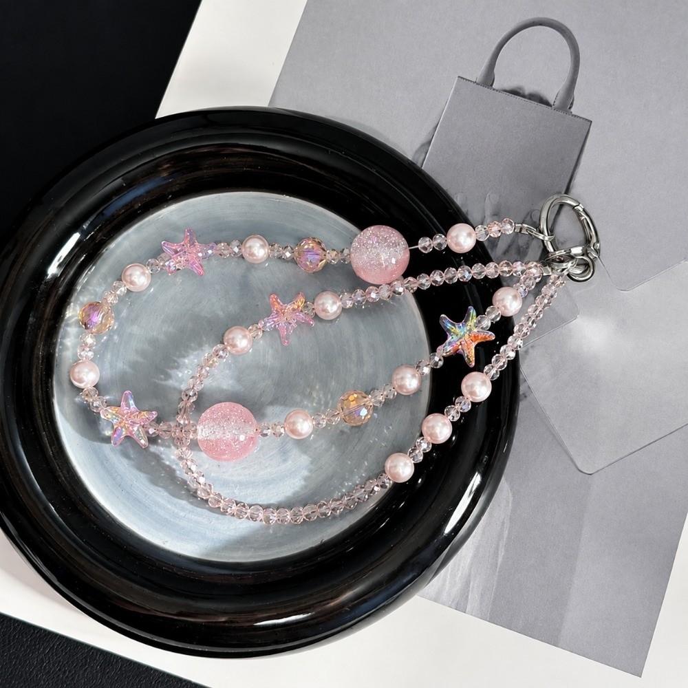 Beaded Phone Strap Starfish Phone Chain Bag Charm Key Chain Girls