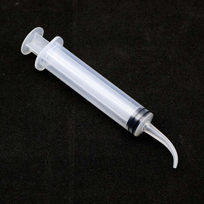 Прозрачный стоматологический шприц для ирригации, 12 мл, ирригатор для полости рта с коническим изогнутым наконечником