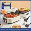 Dual-Sided Electric Crepe & Grill Maker: Multi-Functional Pancake Griddle & Hot Pot Combo
