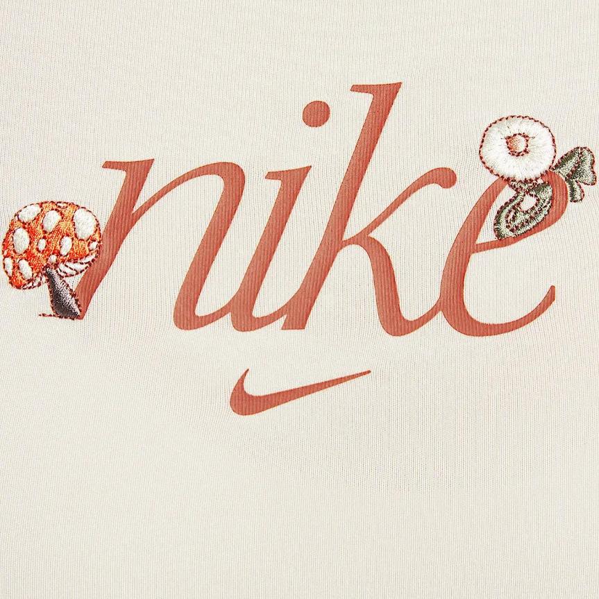 Nike Спортивная одежда Chill Knit Простая Модная Дышащая Универсальная Классическая Футболка с Коротким Рукавом Женские Топы Светло-Бежевый HF9723104
