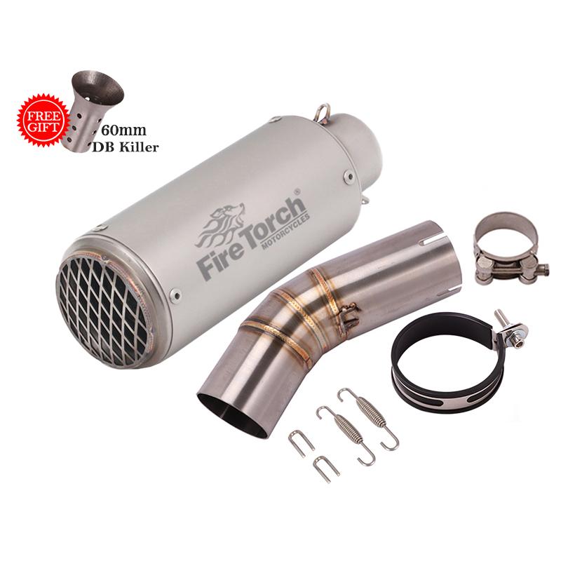 Slip On For Ducati 959 Panigale Motorcycle Racing GP Project Exhaust Escape Middle Link Pipe Carbon Fiber Muffler Moto DB Killer