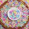 500g/bag About 2200Pcs 14mm*9mm Twisted DIY Multicolor Chains Acrylic Beads Jewelry Findings Accessories Assembled Parts