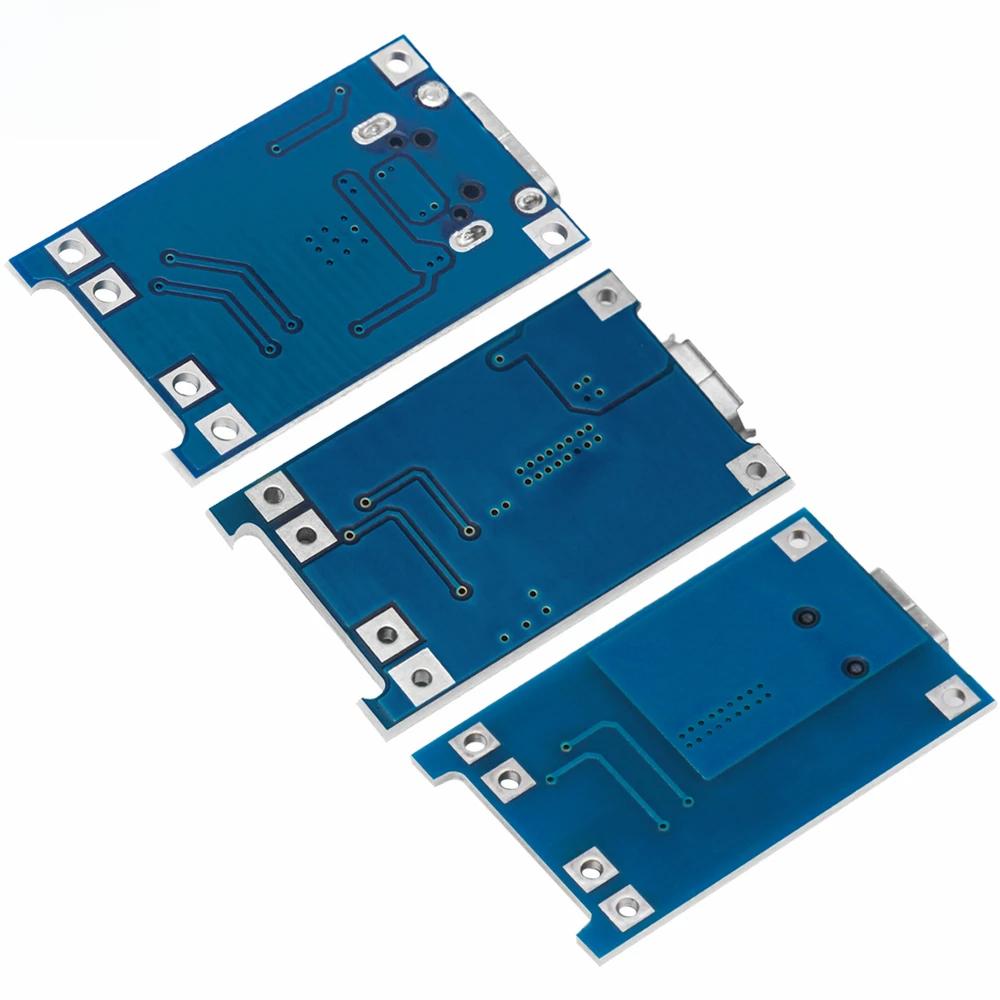 10PCS Type-C Micro Mini 5V1A 18650 TP4056 Lithium Battery Charger Module Charging Board With Protection Dual Functions 1A Li-ion