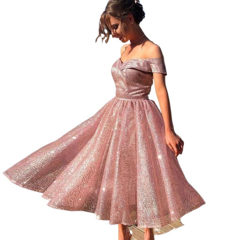 Женщины Свадебные невесты подружки невесты Элегантные открытые плечи без бретелек без рукавов миди длинное платье вечернее бальное платье