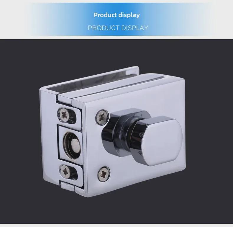 Защелка для стеклянной двери - напольный замок для одной двери в ванную или туалет