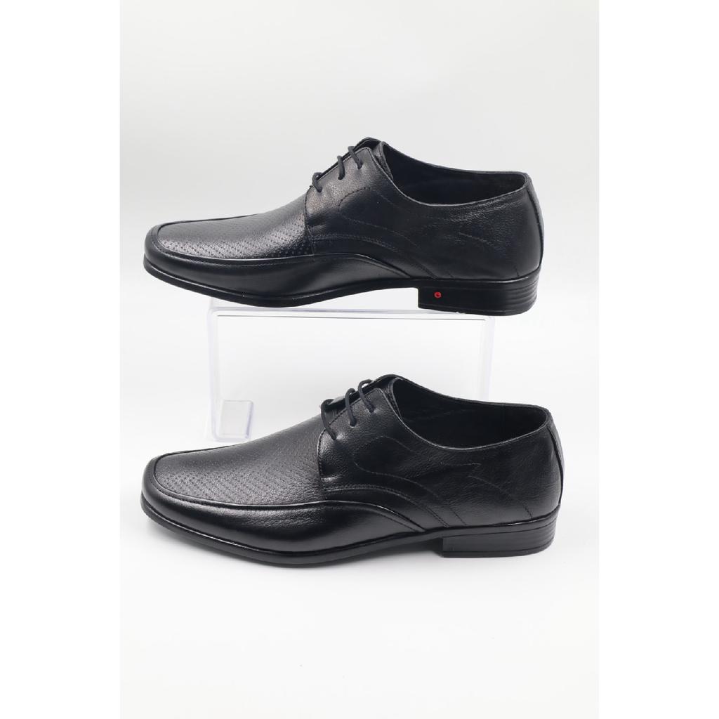 Мужские классические повседневные туфли из натуральной кожи с внутренней и внешней отделкой черного цвета с завязками