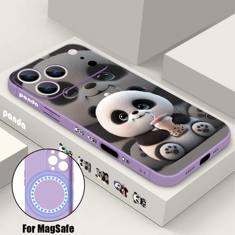 Чехол для iPhone 17 Pro Max Пчеловод Панда Магнитный Для Magsafe Силиконовый Чехол Для iPhone 16 Pro Max Funda iPhone 15 14 13 12 11 16E Air