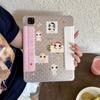 Kawaii Korean Style Pink Polka Dot Case IPad 10th 11th Gen Mini 6 7 Air 11 13 Pro With Sleep Wake Function